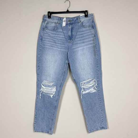 American Eagle Outfitters Denim - NWT American Eagle Mom Jean High Rise Destroyed Medium Wash Size 16 Long